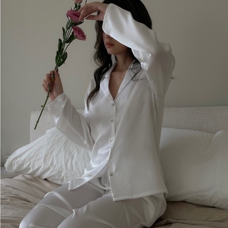Peony pyjama - bộ đồ ngủ dài tay silk satin - fragilespine