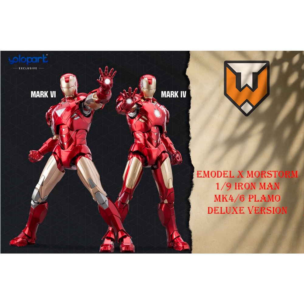 Mô hình E-model x Morstorm 1/9 Scale Iron Man MK4/6 PLAMO