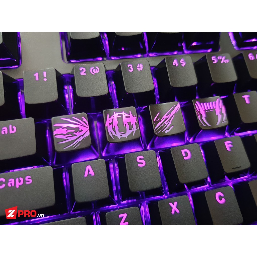 Bộ Keycap Liên Minh Huyền Thoại Irelia Vũ Kiếm Sư - 4 phím xuyên led dùng cho Bàn phím cơ