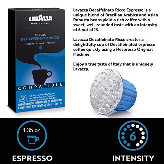 Cà phê Ý Lavazza viên nén Espresso Capsules, hộp 10 viên nén [Made in Italy]