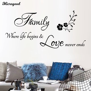 Sticker dán tường hình chữ Family Love trang trí nhà