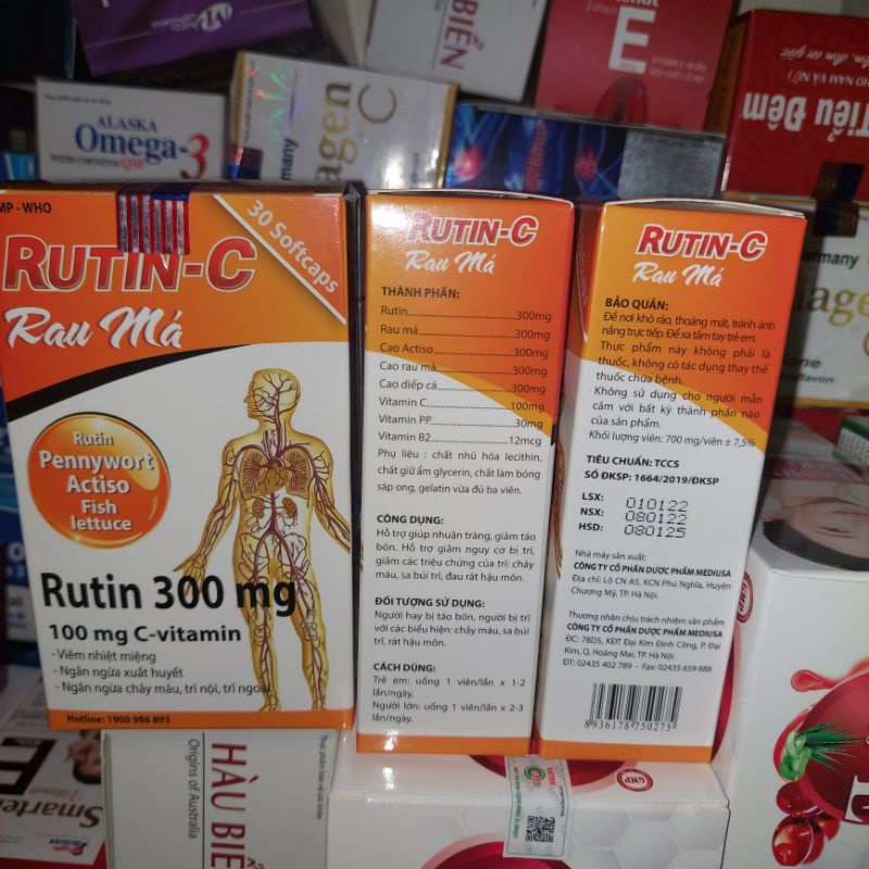 Rutin c rau má hộp 30v
