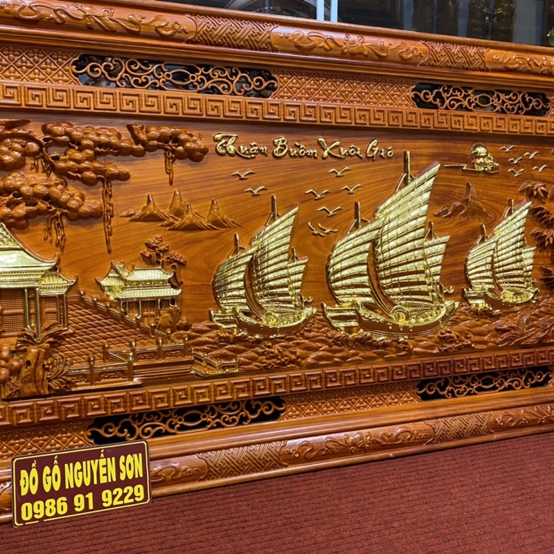 Tranh gỗ thuận buồm xuôi gió 79 x 155cm
