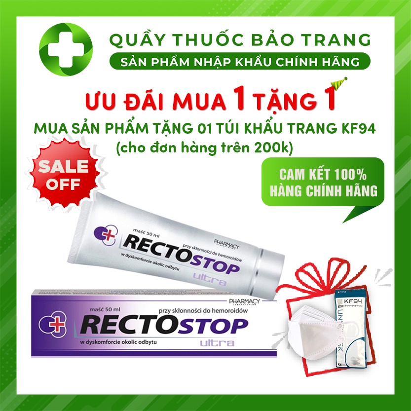 Kem bôi trĩ Rectostop Ultra Pharamcy 50ml - Ba Lan