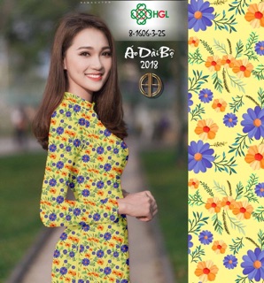 Vải Áo Dài Tằm Ý/ Lụa Nhật Hoa Lá Đều