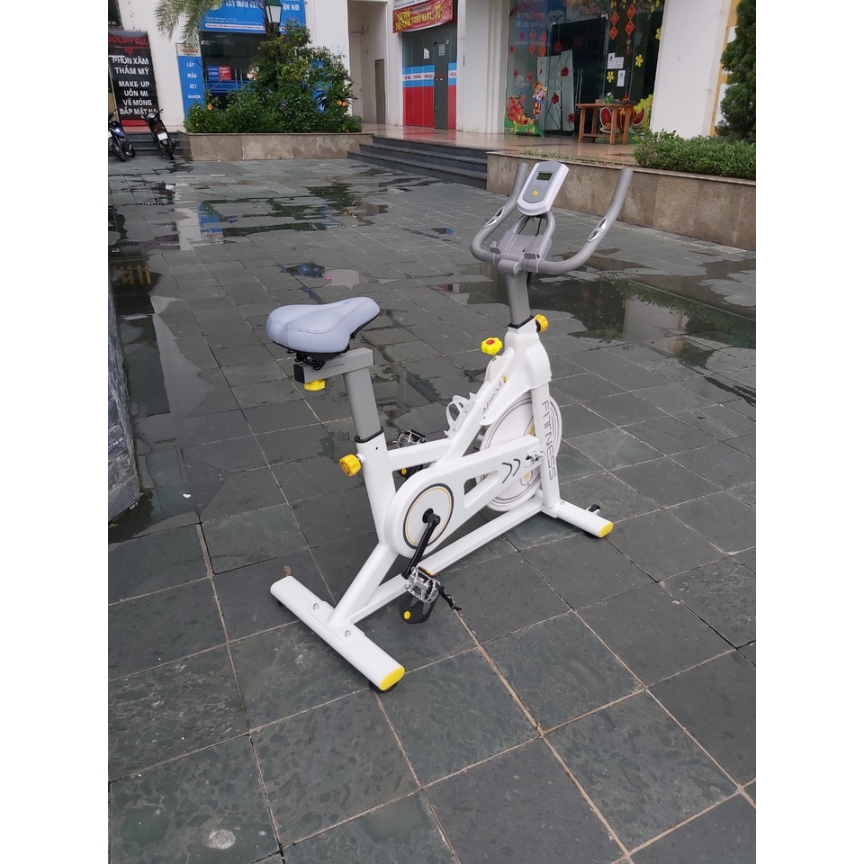 Xe đạp tập thể dục tại nhà Fitness Q8, KHÁNG TỪ không tạo tiếng ồn, Đồng hồ đo nhịp tim, Yên xe mềm và thoáng khí