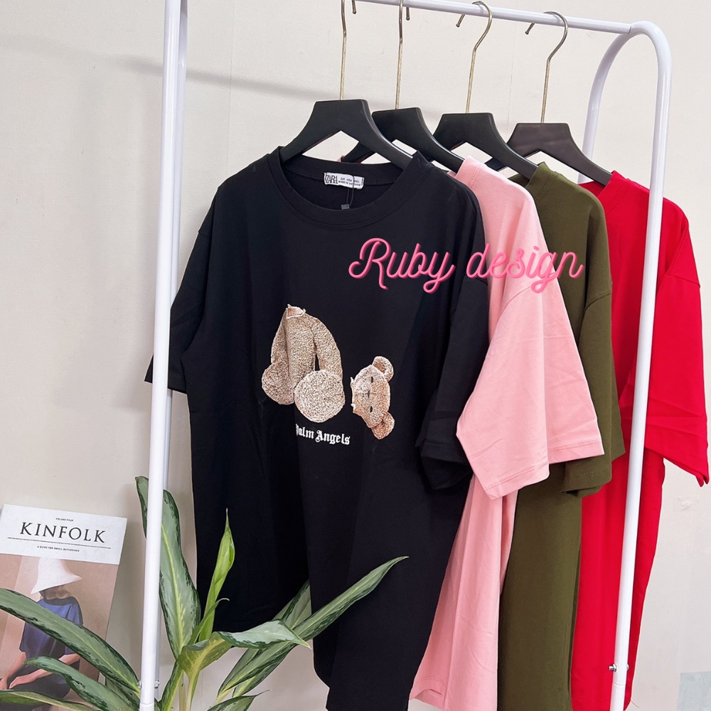 (XẢ HÀNG) - Áo thun nữ áo thun phom rộng giấu quần hình gấu chất thun đẹp phong cách trẻ trung cá tính