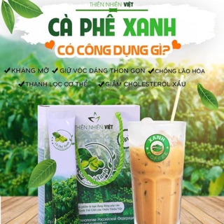 Cafe xanh giảm cân kháng mỡ chính hãng thiên nhiên việt
