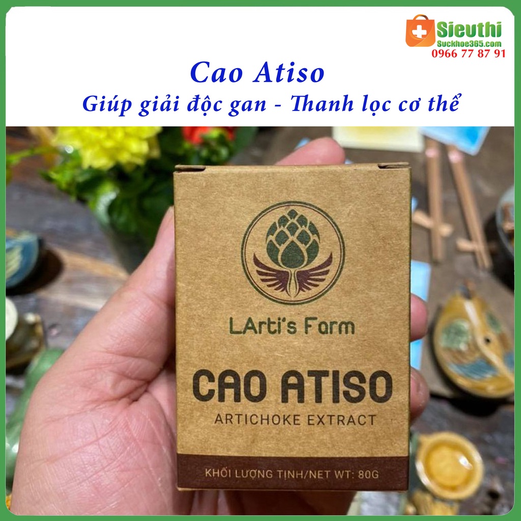 Cao Atiso Hữu Cơ Đà Lạt hũ 80g nguyên chất thanh nhiệt mát gan Siêu Thị Sức Khoẻ 365