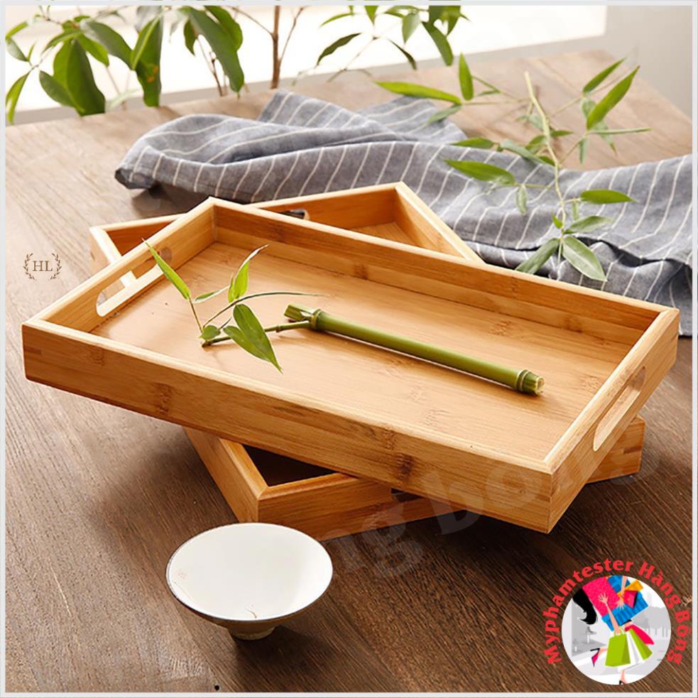 KHAY TRÀ GỖ TRE CAO CẤP CÓ TAY CẦM | KHAY TAY BẰNG