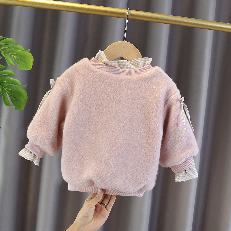 Áo Khoác Sweater Dày Dặn Ấm Áp Thoải Mái Cho Bé Gái
