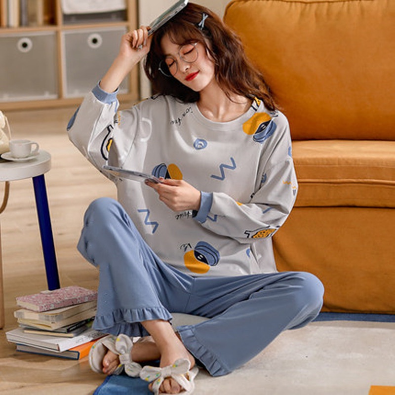 Bộ Đồ Ngủ Nữ Mặc Nhà Vải Co Giãn 4 Chiều-Quần Áo Dài Tay Dày Ở Nhà Mùa Xuân Thu Đông Dễ Thương Giá Rẻ Ảnh Thật BĐN46 | BigBuy360 - bigbuy360.vn