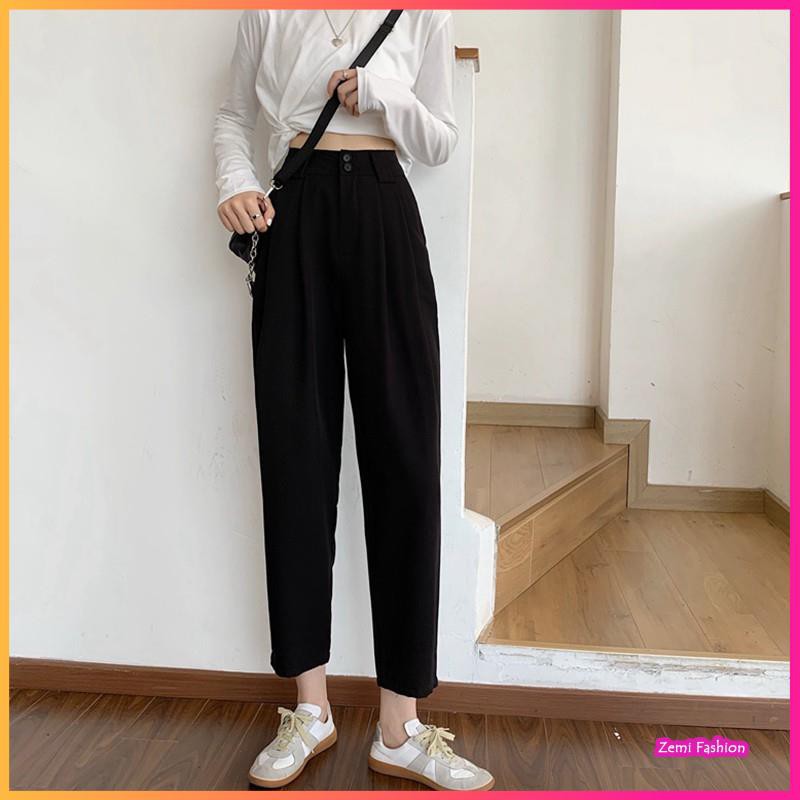Quần Baggy Nữ ❤️ Quần Tây Nữ Ulzzang Trơn Ống Rộng | BigBuy360 - bigbuy360.vn