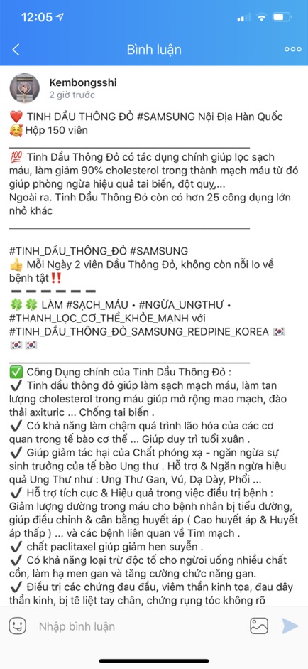 [HÀNG MỚI VỀ] Tinh Dầu Thông SAMSUNG 150Viên HÀN QUỐC