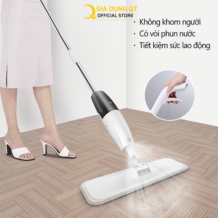 Cây lau nhà cao cấp thông minh phun sương dạng xịt nước xoay 360 chuyên dùng lau dọn