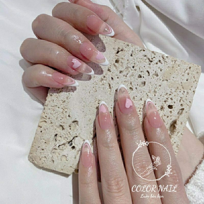 Nail box - Móng up thiết kế : Tim thạch hồng