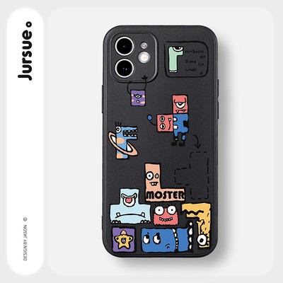 Ốp lưng JURSUE mềm chống bẩn hoạt hình dễ thương đẹp cho iPhone 14 13 12 11 Pro Max SE 2020 X XR XS ip 8 7 6 6S Plus Y278