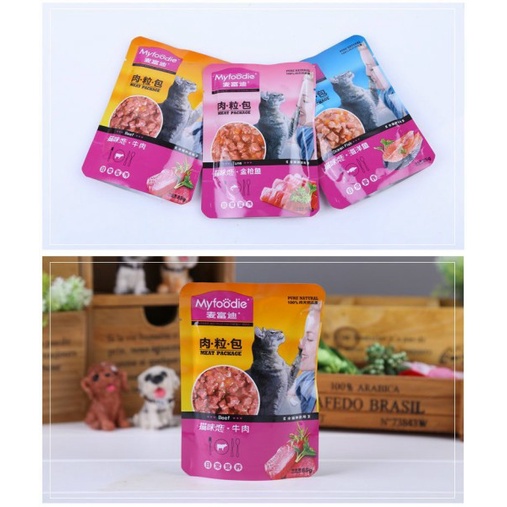 Pate Mèo Gói 85G 2 Vị | Pate Cho Mèo Lớn | Pate Cho Mèo Nhỏ Vị Cá Biển Cá Ngừ