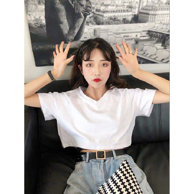 [FREESHIP ĐƠN TỪ 50K] Áo croptop trơn cổ tim full màu DTR0619