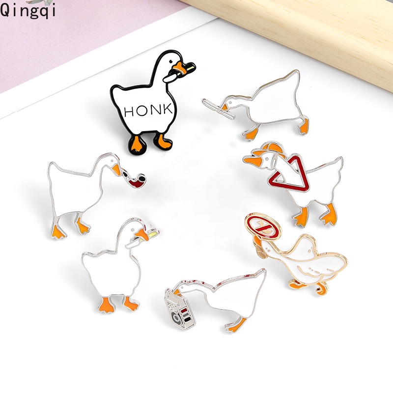 Huy hiệu cài áo Miss Zoe hình chú ngỗng hoạt hình đáng yêu