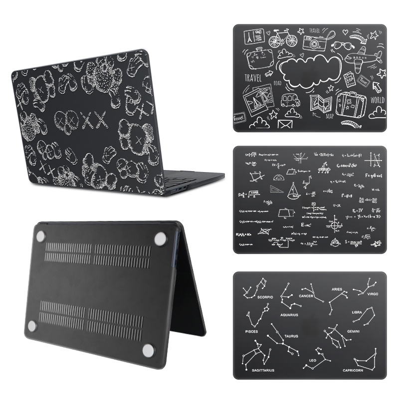 Laptop Case For MacBook Air pro13 16 Pro 13.3 Air 13.6 2022 M2 A2681 A2338 Cover Matte Black Protective Shell M1 Chip Pro 14 16 15 Inch  Notebook Cover 2021 Case and Screen Soft Film A2485 A2442 A2289 A2337