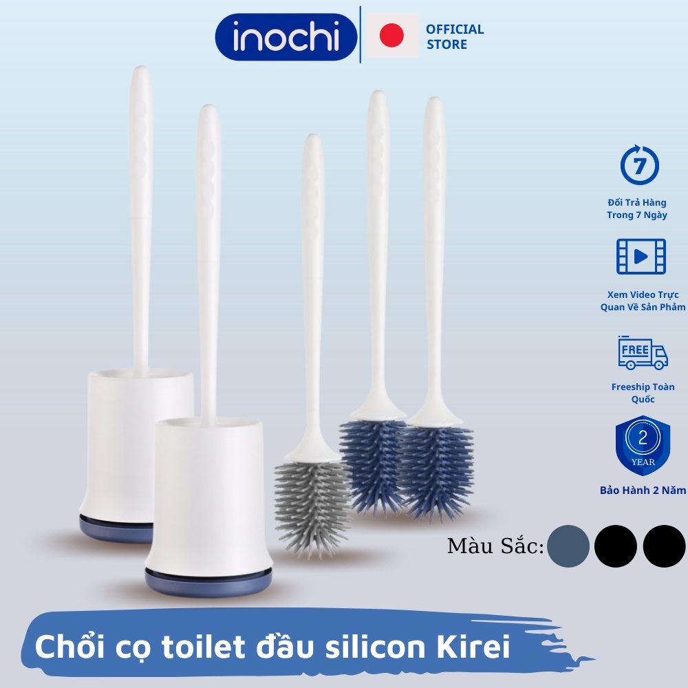 Chổi cọ nhà vệ sinh,cọ bồn cầu toilet silicon inochi kirei thông minh cọ toilet cây cọ bồn cầu chà nhà tắm tiện dụng