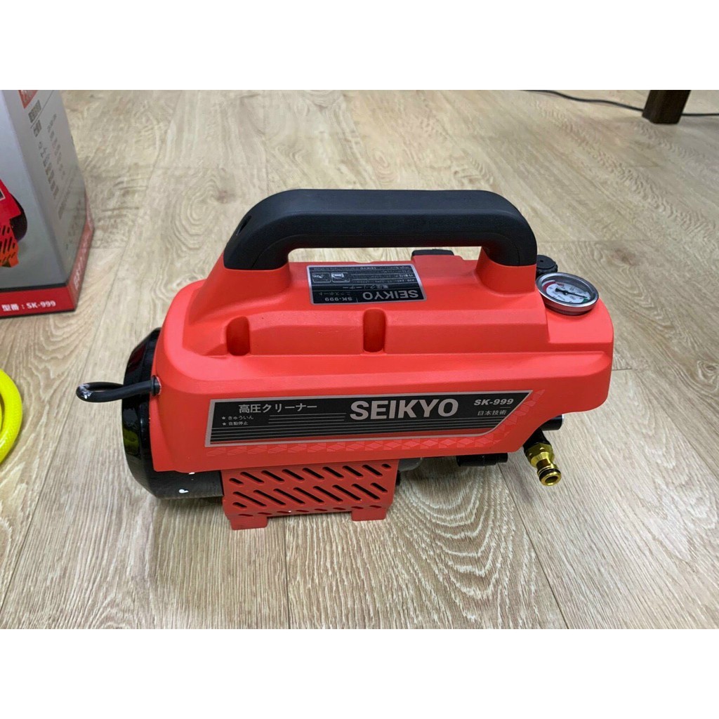 MÁY RỬA XE CHỈNH ÁP LỰC SEIKYO 2500W SK999 tặng bình Tạo Bọt- HÀNG CHÍNH HÃNG- Bảo hành 12 tháng- Dây dài 15m