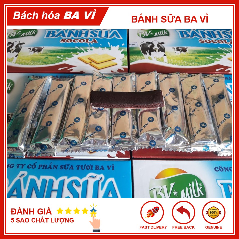 Bánh Sữa Nhạt Socola Nguyên Chất 180g BVMILK Ba Vì