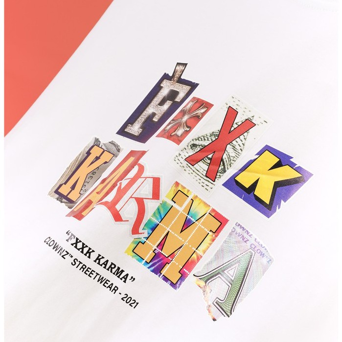 Áo thun tay lỡ local brand unisex Clownz Karma form rộng, chất cotton | BigBuy360 - bigbuy360.vn