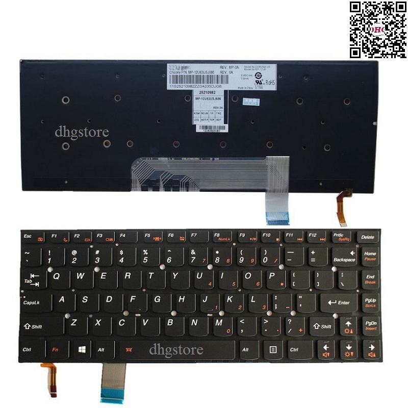 Bàn phím laptop Lenovo V4400 V4400U V4400A Có Đèn