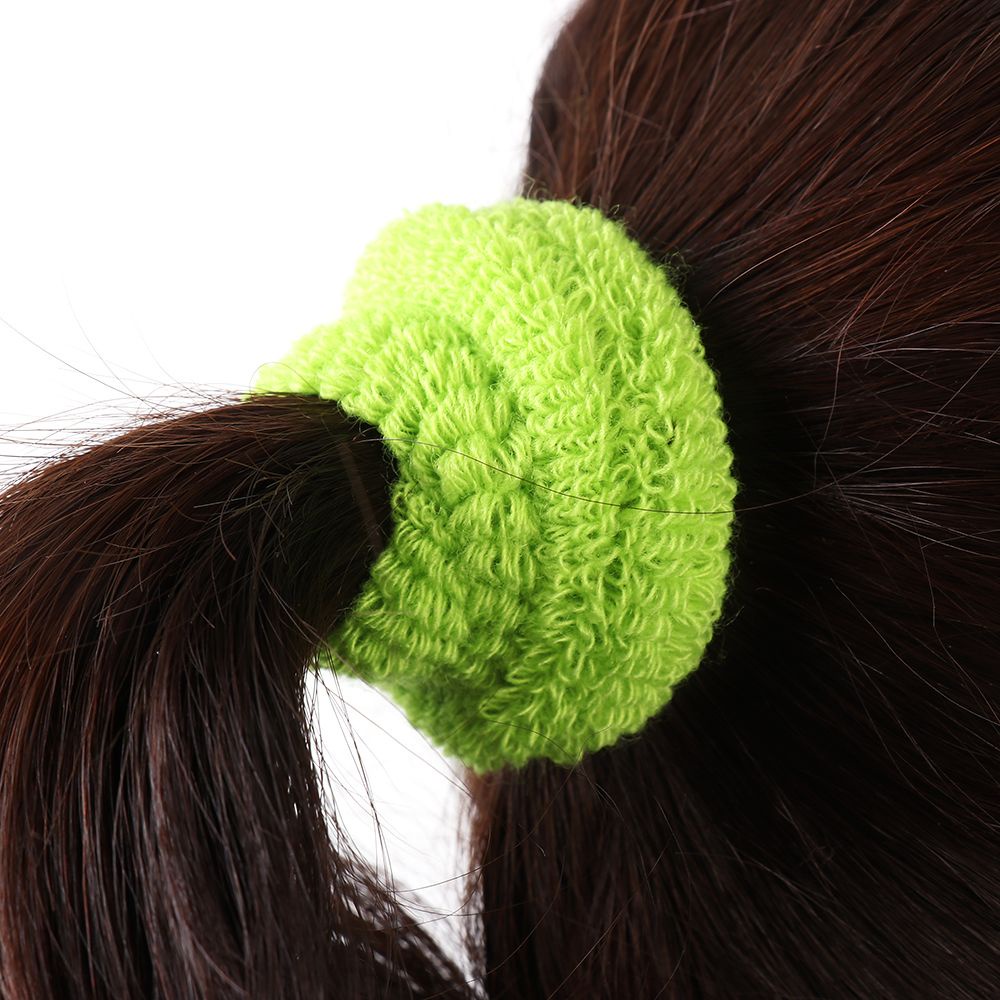 Dây buộc tóc cao su mềm bản rộng co giãn màu kẹo thời trang cho nữ