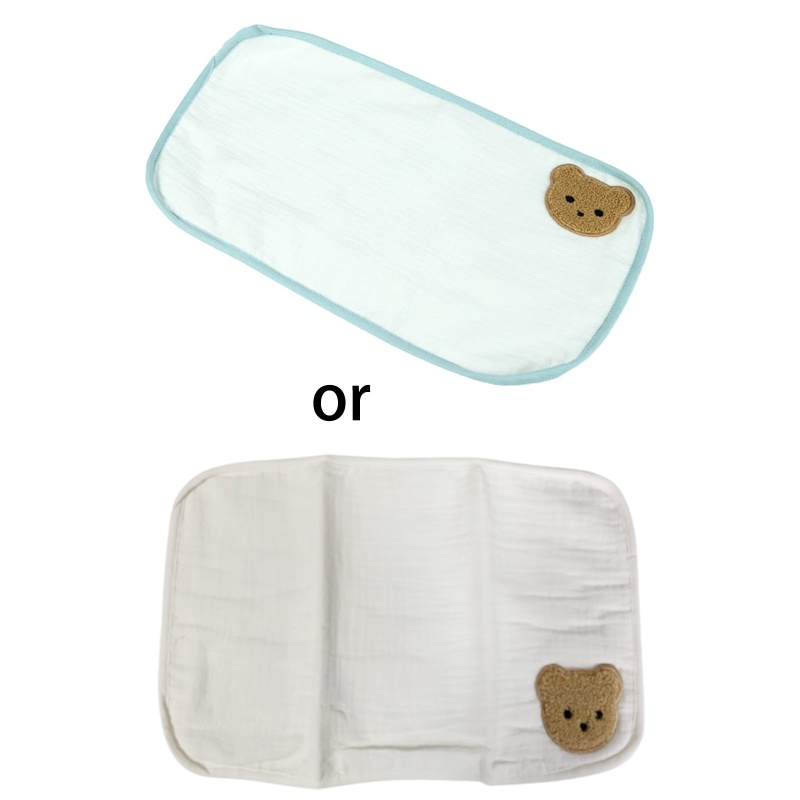 Khăn Tay Cotton Mềm Mại Thấm Hút Chống Bắn Nước In Hình Gấu Dễ Thương Cho Bé