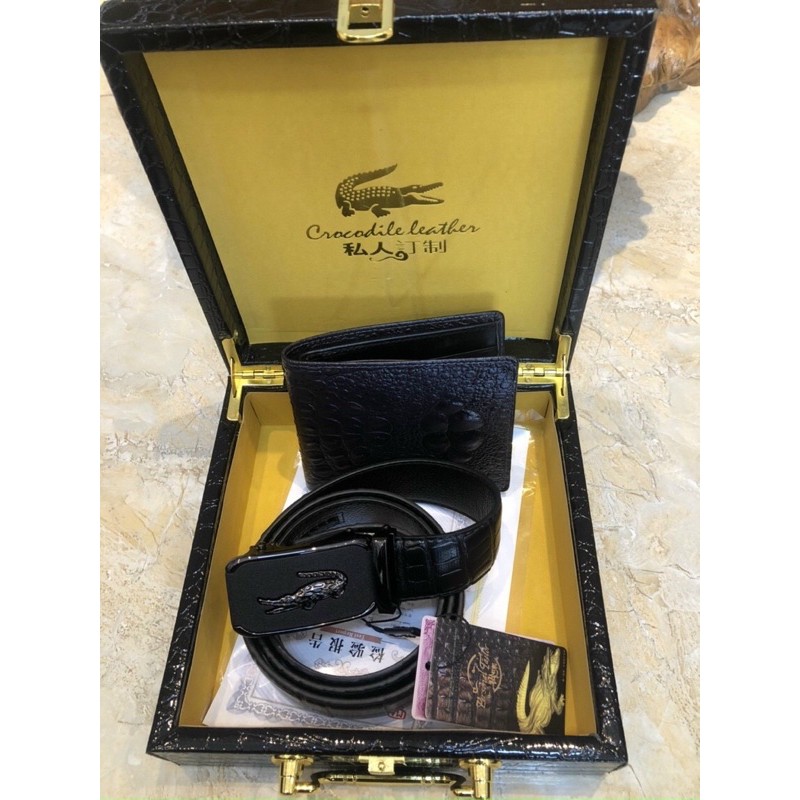 Dây lưng Cá Sấu fullbox hộp gỗ cao cấp❣️freeship❣️