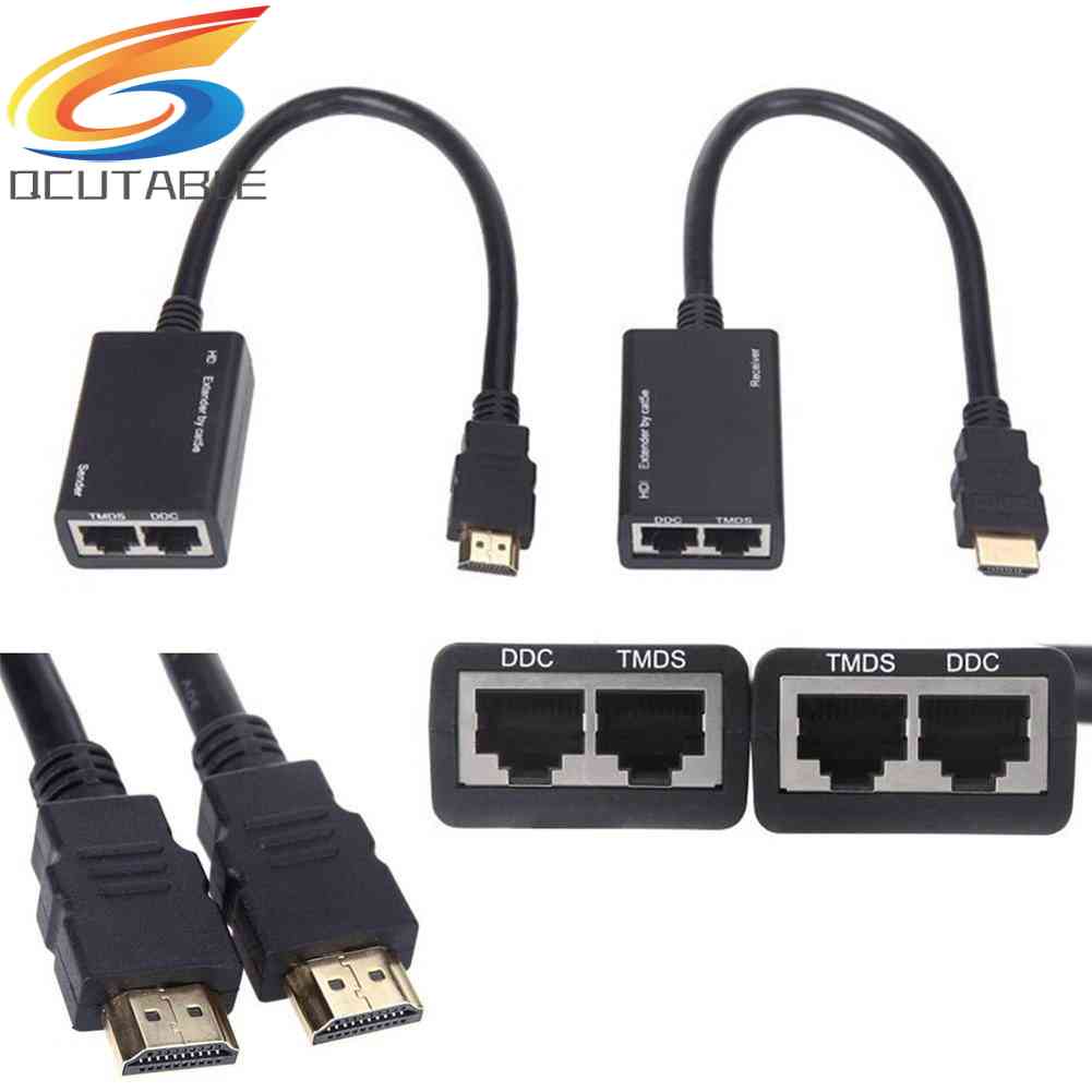 Bộ Khuếch Đại Tín Hiệu HDMI Trên RJ45 CAT5e CAT6 UTP LAN Ethernet Balun 1080p 3D