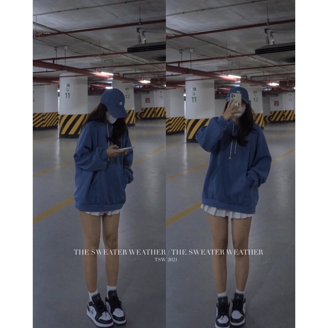 Áo hoodie nỉ bông mũ 2 lớp thêu logo oversize ( Ảnh thật ) | BigBuy360 - bigbuy360.vn