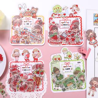 Set 4 Sticker Dán Trang Trí Sổ Tay Hình Cô Gái Dễ Thương