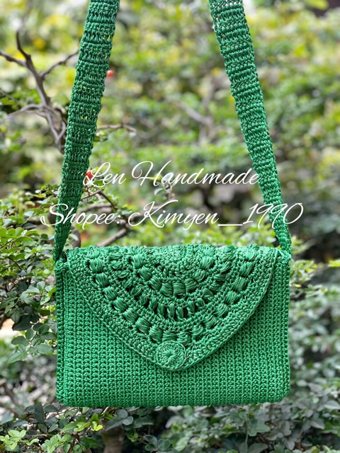 Túi len sợi, túi xách len sợi, túi đeo chéo, túi handmade cao cấp