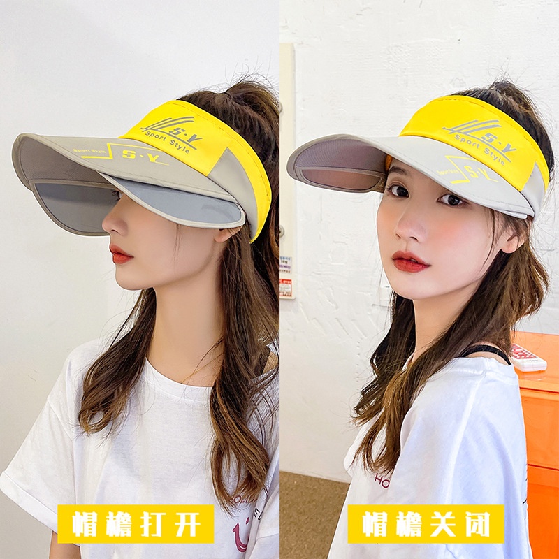 Mũ Nửa Đầu Chống Tia Uv Có Thể Thu Gọn Che Mặt Cho Nữ