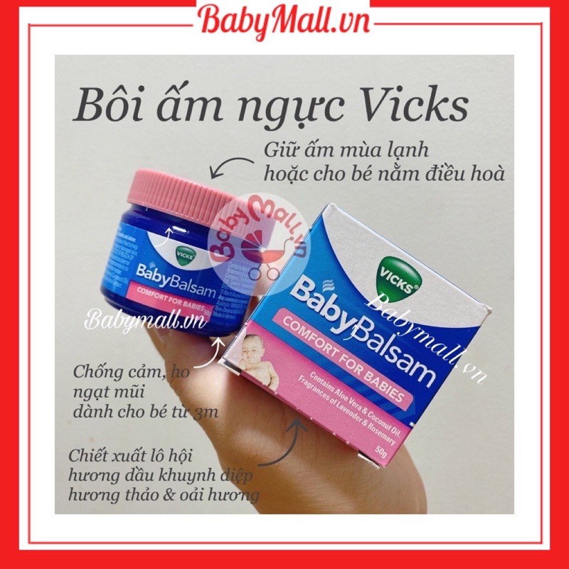 Bôi ấm ngực Vicks 1364 CHỐNG CẢM VÀ GIẢM HO CHO BÉ