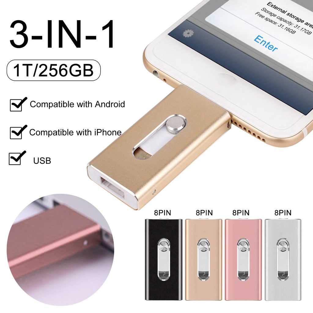 Thẻ Nhớ Usb 3.0 256G 1 T OTG Cho iPhone