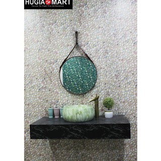 Gương tròn, gương trang trí , treo bằng dây da kích thước 50cm - Giá tốt nhất tại xưởng