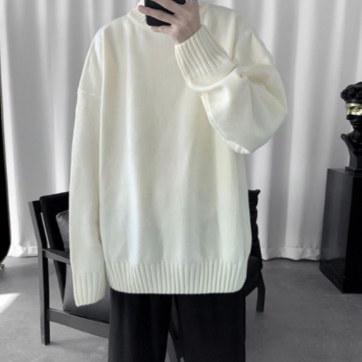 Áo len cổ lọ dáng rộng thiết kế mới thời trang theo phong cách hàn quốc cho nam simple ifashion thời trang nam cotton dày dặn