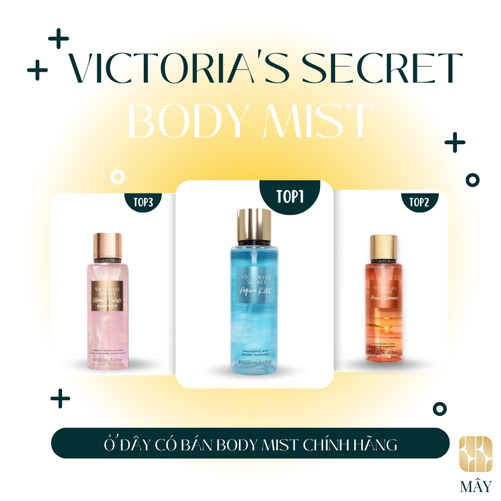 Body mist - xịt khử mùi toàn thân mùi ngọt mát Victoria Secret Aqua Kiss 250ML Mỹ