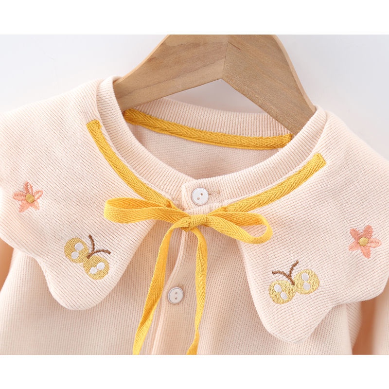 Áo Khoác Cardigan Dệt Kim Dáng Rộng Dễ Thương Thời Trang Xuân Thu Cho Bé Gái