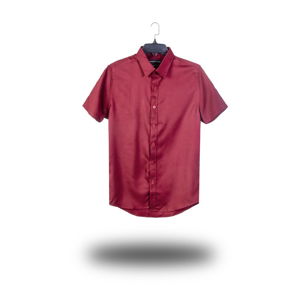 Sơ mi màu ngắn tay trơn thời trang văn phòng thời trang công sở | BigBuy360 - bigbuy360.vn