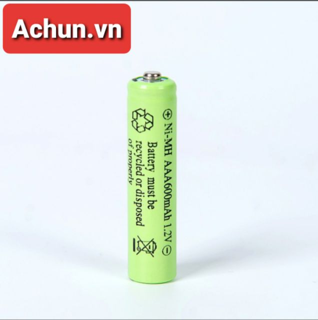 PIN SẠC Ni-MH AAA 600mAh - 1.2V kích thước 44x10mm