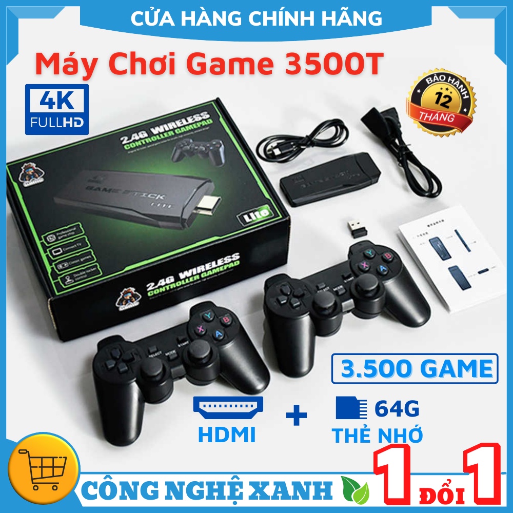 [HOT NEW] Máy Chơi Game Stick 4k HDMI 3500 game + thêm 20 game mới, game việt hóa, máy điện tư - BH 12 THÁNG