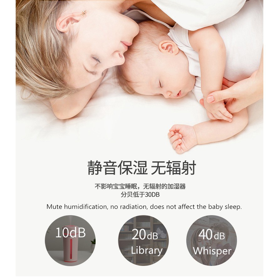 Máy Phun Sương Tạo Độ Ẩm Có Đèn LED Nhiều Màu Cho Xe Hơi