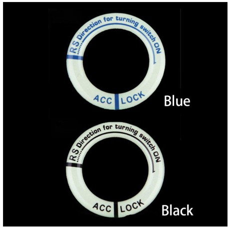 Vòng tròn đệm dạ quang dán trang trí công tắc điện ổ khóa xe hơi ô tô phản quang thời trang cho Toyota Vios Innova