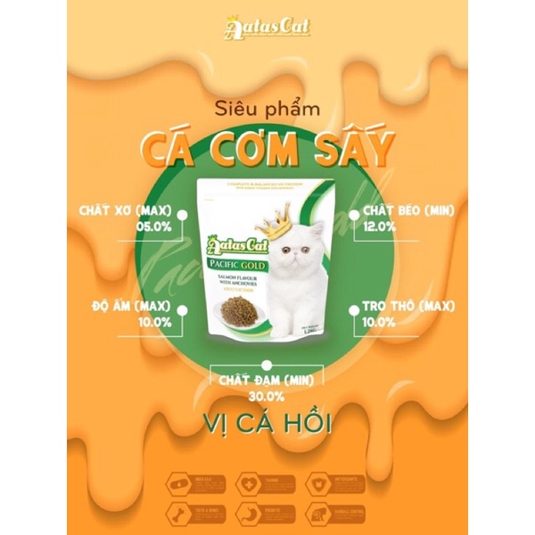 HẠT MIX CÁ CƠM SẤY AATAS CHO MÈO